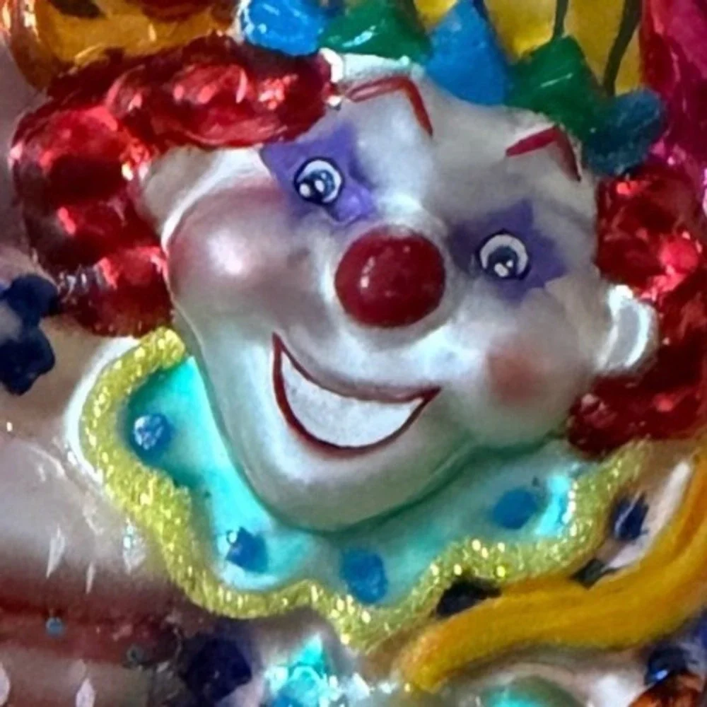 NWT Christopher Radko Birthday Bash Postcard Clown Ornament TAG 2001‎ Retired